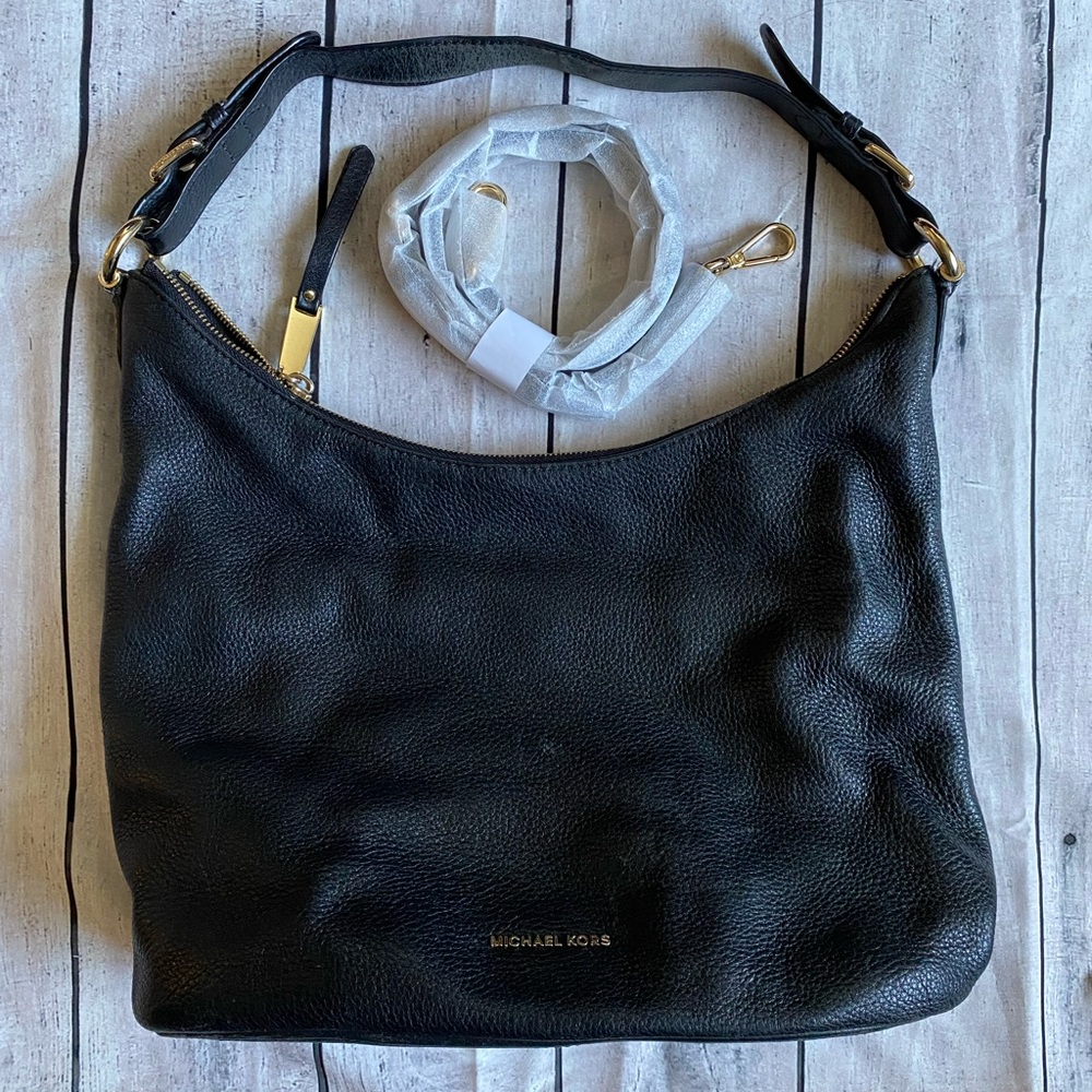 Michael Kors MK Black Pebble Leather Purse Crossbody 🖤
